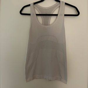 LULU white workout top